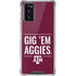 Texas A&M University Gig Em Aggies Galaxy Note20 5G Clear Case