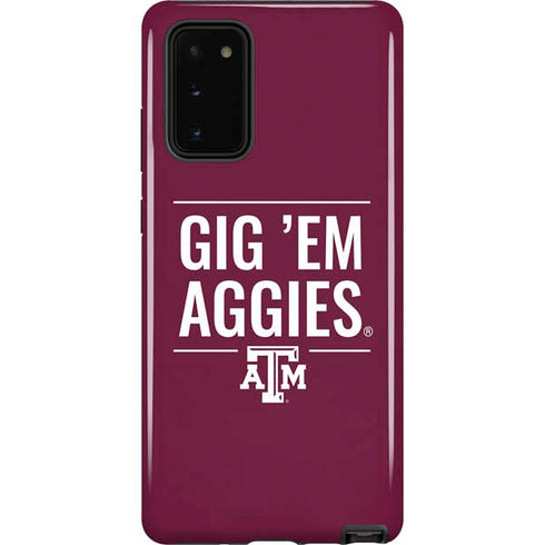 Texas A&M University Gig Em Aggies Galaxy Note20 5G Pro Case