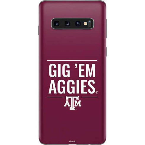 Texas A&M University Gig Em Aggies Galaxy S10 Skin