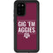 Texas A&M University Gig Em Aggies Galaxy S20 Plus Waterproof Case