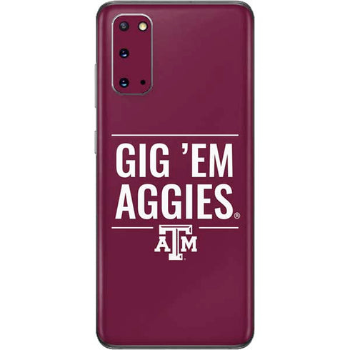 Texas A&M University Gig Em Aggies Galaxy S20 Skin