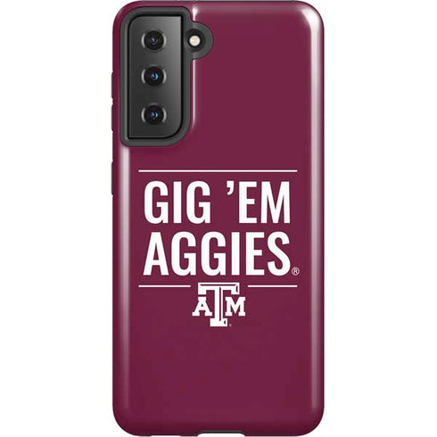 Texas A&M University Gig Em Aggies Galaxy S21 5G Pro Case