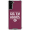 Texas A&M University Gig Em Aggies Galaxy S21 FE Clear Case