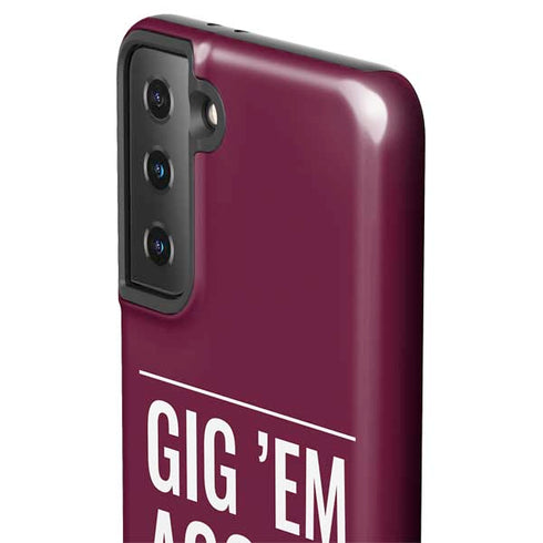 Texas A&M University Gig Em Aggies Galaxy S21 FE Pro Case