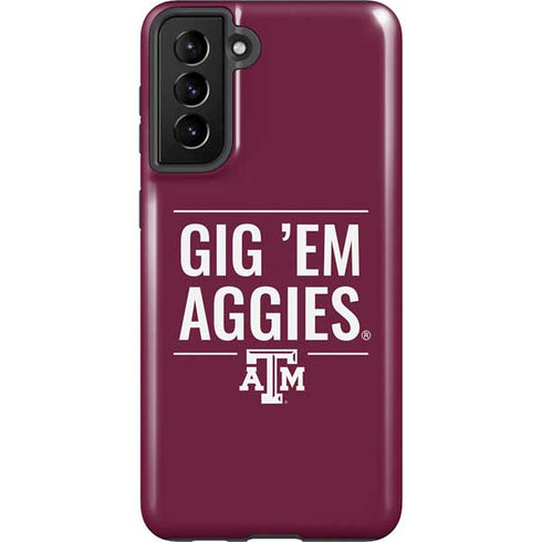 Texas A&M University Gig Em Aggies Galaxy S21 Plus 5G Pro Case
