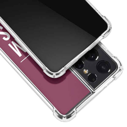 Texas A&M University Gig Em Aggies Galaxy S21 Ultra 5G Clear Case