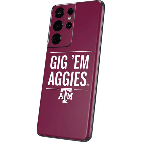 Texas A&M University Gig Em Aggies Galaxy S21 Ultra 5G Skin