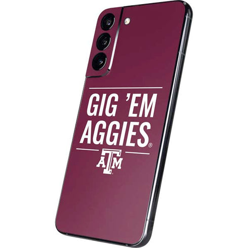 Texas A&M University Gig Em Aggies Galaxy S22 Plus Skin