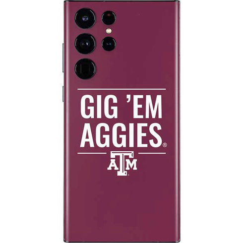 Texas A&M University Gig Em Aggies Galaxy S22 Ultra Skin