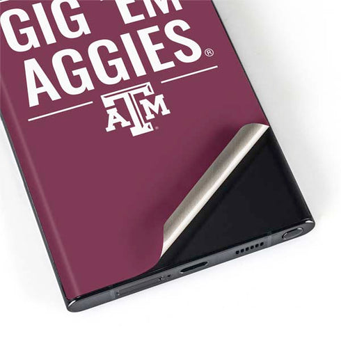 Texas A&M University Gig Em Aggies Galaxy S22 Ultra Skin