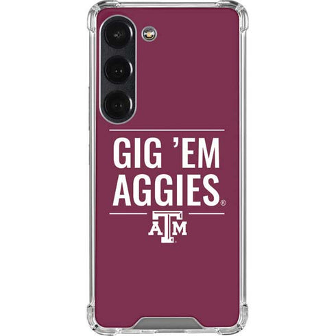 Texas A&M University Gig Em Aggies Galaxy S23 Clear Case