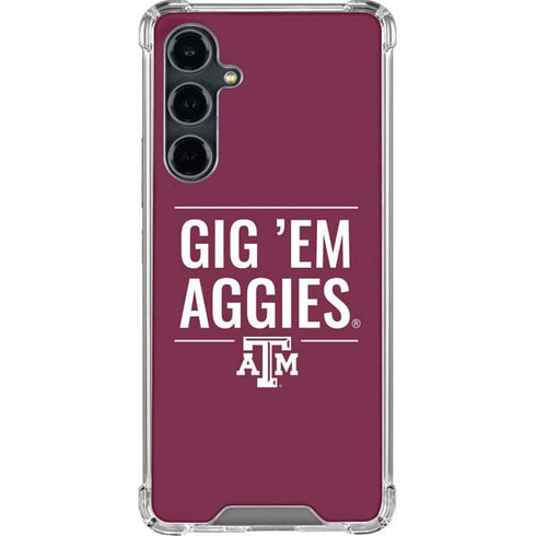 Texas A&M University Gig Em Aggies Galaxy S23 FE Clear Case
