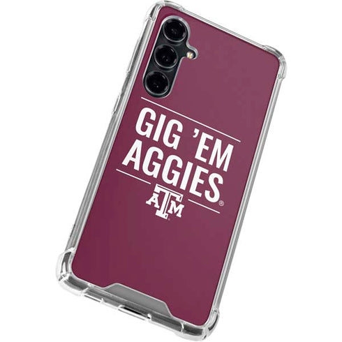 Texas A&M University Gig Em Aggies Galaxy S23 FE Clear Case