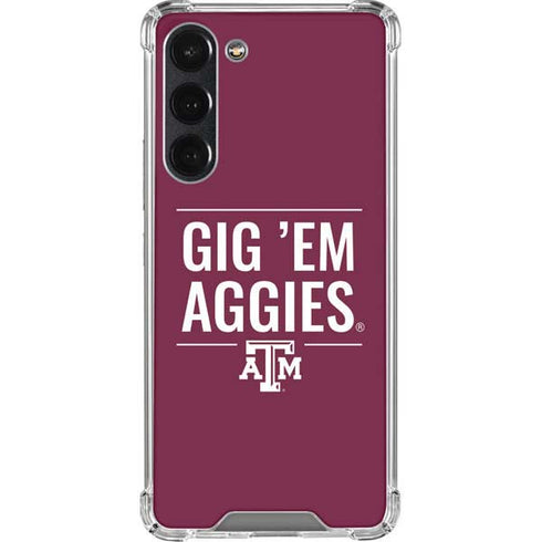 Texas A&M University Gig Em Aggies Galaxy S23 Plus Clear Case