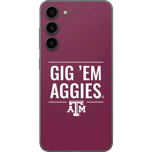 Texas A&M University Gig Em Aggies Galaxy S23 Plus Skin