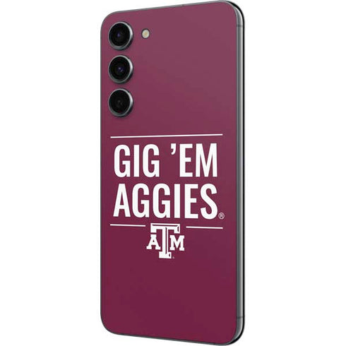 Texas A&M University Gig Em Aggies Galaxy S23 Plus Skin