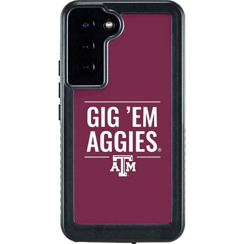 Texas A&M University Gig Em Aggies Galaxy S23 Plus Waterproof Case