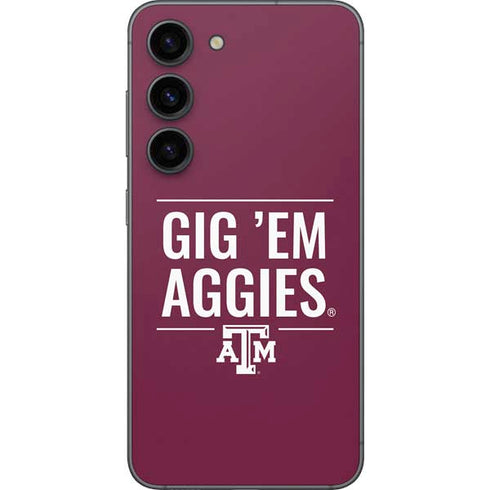 Texas A&M University Gig Em Aggies Galaxy S23 Skin