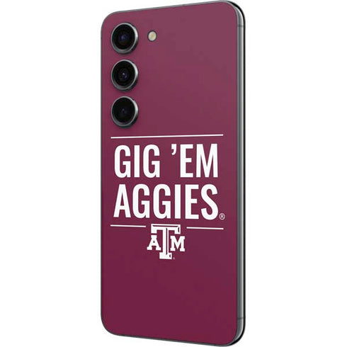 Texas A&M University Gig Em Aggies Galaxy S23 Skin