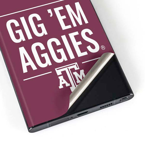 Texas A&M University Gig Em Aggies Galaxy S23 Ultra Skin