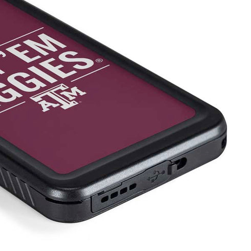 Texas A&M University Gig Em Aggies Galaxy S23 Waterproof Case