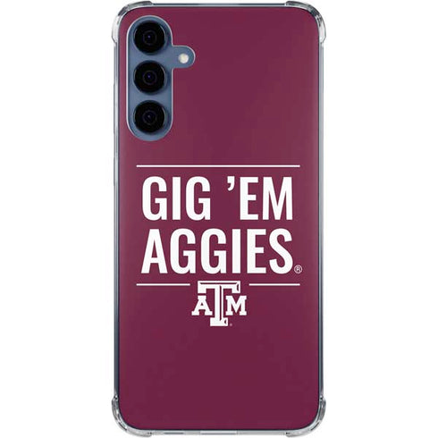 Texas A&M University Gig Em Aggies Galaxy S24 Clear Case