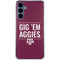 Texas A&M University Gig Em Aggies Galaxy S24 Clear Case