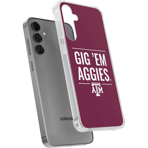 Texas A&M University Gig Em Aggies Galaxy S24 Plus Clear Case