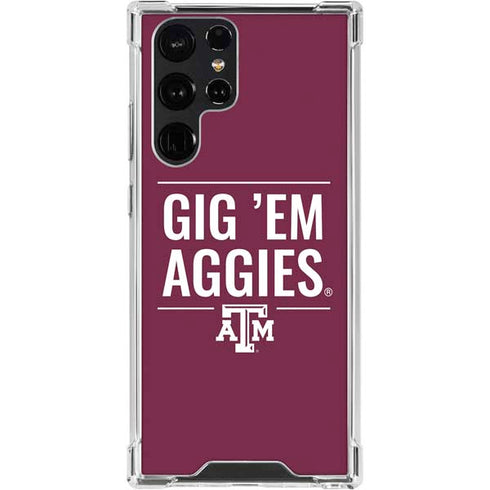 Texas A&M University Gig Em Aggies Galaxy S24 Ultra Clear Case