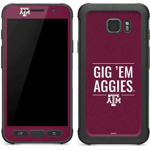 Texas A&M University Gig Em Aggies Galaxy S7 Active Skin