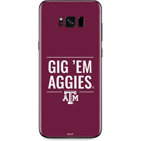 Texas A&M University Gig Em Aggies Galaxy S8 Skin