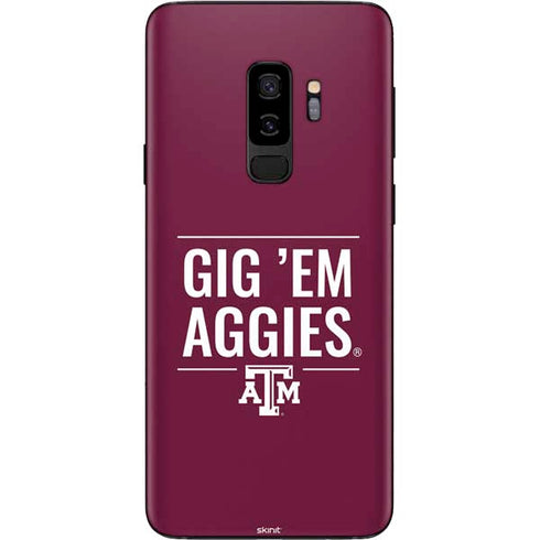 Texas A&M University Gig Em Aggies Galaxy S9 Plus Skin