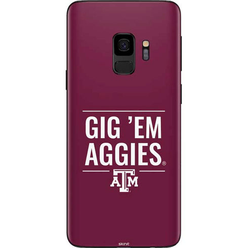 Texas A&M University Gig Em Aggies Galaxy S9 Skin