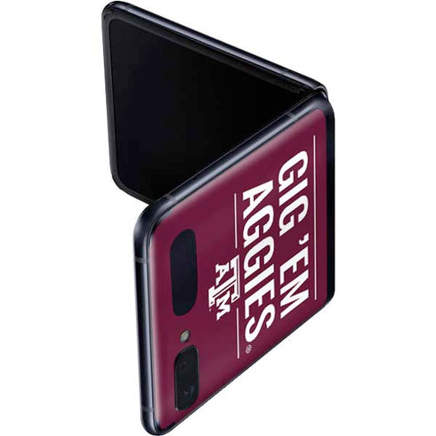 Texas A&M University Gig Em Aggies Galaxy Z Flip Skin
