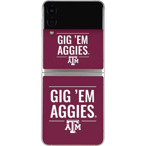 Texas A&M University Gig Em Aggies Galaxy Z Flip3 5G Skin