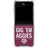 Texas A&M University Gig Em Aggies Galaxy Z Flip5 5G Clear Case