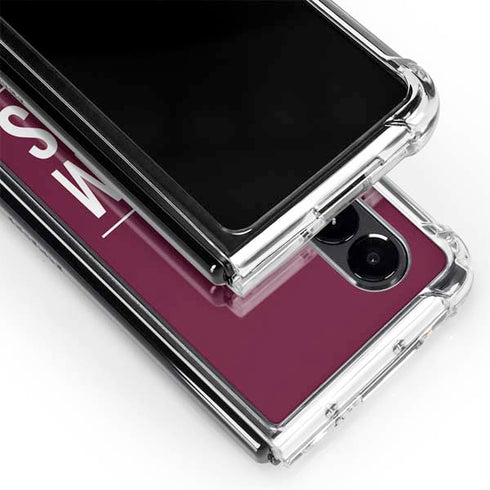 Texas A&M University Gig Em Aggies Galaxy Z Fold4 5G Clear Case