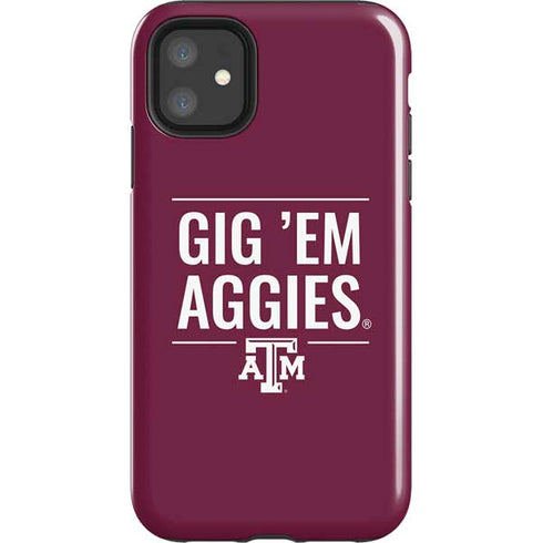Texas A&M University Gig Em Aggies iPhone 11 Impact Case