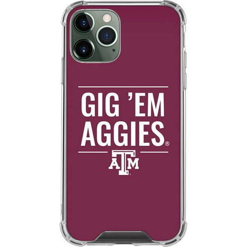 Texas A&M University Gig Em Aggies iPhone 11 Pro Max Clear Case