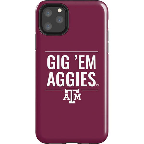Texas A&M University Gig Em Aggies iPhone 11 Pro Max Impact Case