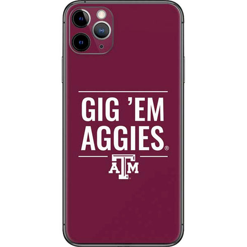 Texas A&M University Gig Em Aggies iPhone 11 Pro Max Skin