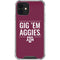 Texas A&M University Gig Em Aggies iPhone 12 Clear Case