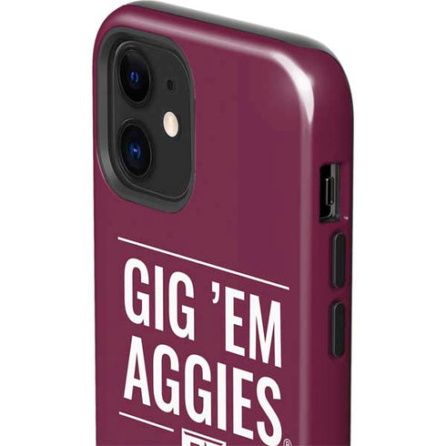 Texas A&M University Gig Em Aggies iPhone 12 Impact Case