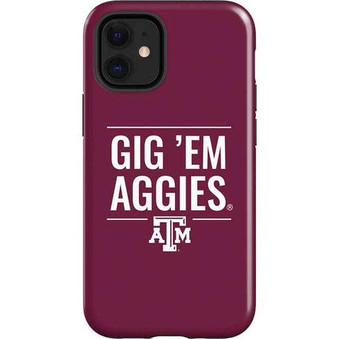 Texas A&M University Gig Em Aggies iPhone 12 Mini Impact Case