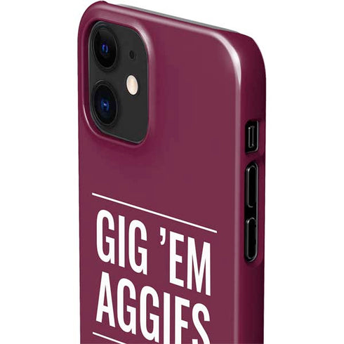 Texas A&M University Gig Em Aggies iPhone 12 Mini Lite Case