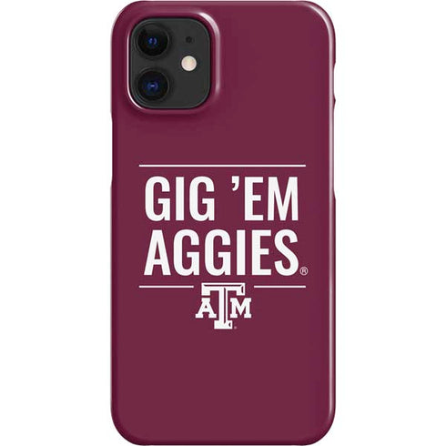 Texas A&M University Gig Em Aggies iPhone 12 Mini Lite Case
