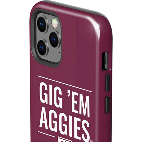 Texas A&M University Gig Em Aggies iPhone 12 Pro Impact Case