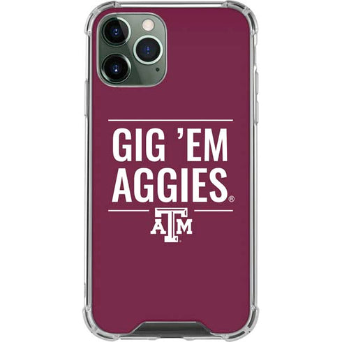 Texas A&M University Gig Em Aggies iPhone 12 Pro Max Clear Case