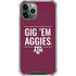 Texas A&M University Gig Em Aggies iPhone 12 Pro Max Clear Case