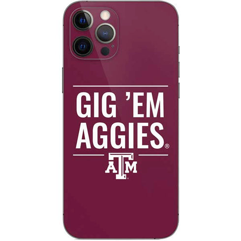 Texas A&M University Gig Em Aggies iPhone 12 Pro Max Skin